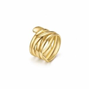 Elegant Gold-Tone Spiral Ring